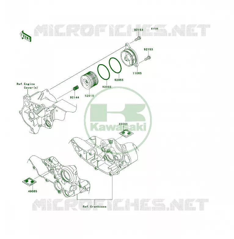 FILTRE &Agrave; HUILE Kawasaki QUAD 450 2010 KFX450R  KSF450BAF