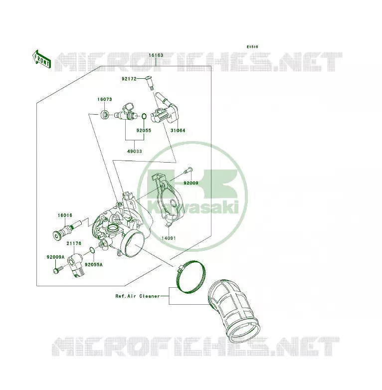 CARBU Kawasaki QUAD 450 2010 KFX450R  KSF450BAF
