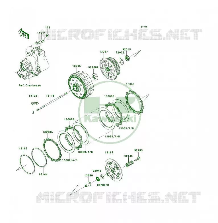EMBRAYAGE Kawasaki QUAD 450 2011 KFX450R  KSF450BBF