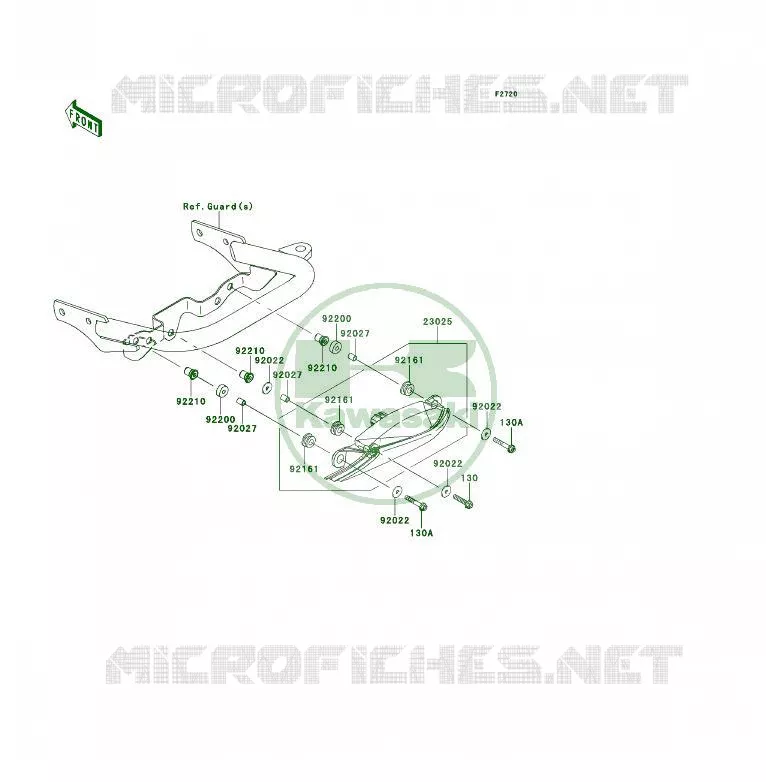 FEUX ARRI&Egrave;RE(S) Kawasaki QUAD 450 2012 KFX450R  KSF450BCS