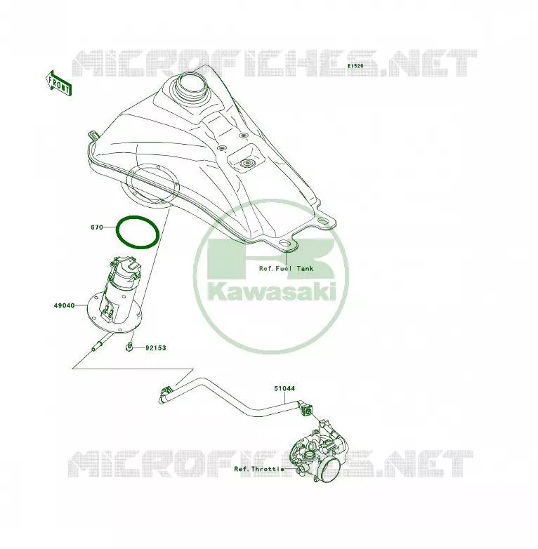 POMPE A ESSENCE Kawasaki QUAD 450 2012 KFX450R  KSF450BCS