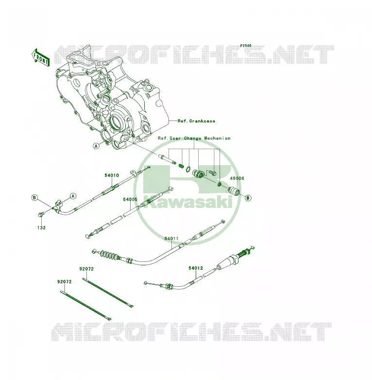 CABLES Kawasaki QUAD 450 2012 KFX450R  KSF450BCS