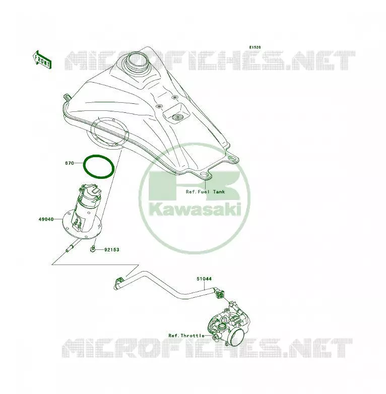 POMPE A ESSENCE Kawasaki QUAD 450 2012 KFX450R  KSF450BCS