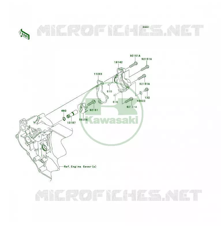 POMPE &Agrave; EAU Kawasaki QUAD 450 2013 KFX450R  KSF450BDF