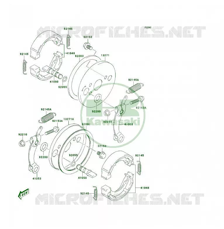 FREIN AVANT Kawasaki QUAD 50 2003 KFX50  KSF50-A1