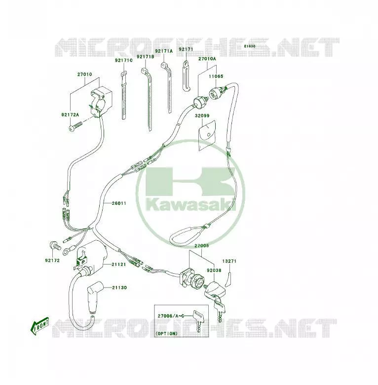 SYSTEME D&acute;ALLUMAGE Kawasaki QUAD 50 2003 KFX50  KSF50-A1