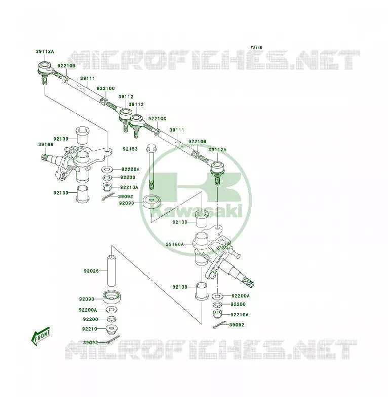 BRAS ARTICULE Kawasaki QUAD 50 2004 KFX50  KSF50-A2