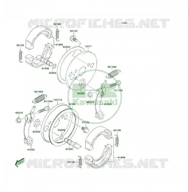 FREIN AVANT Kawasaki QUAD 50 2004 KFX50  KSF50-A2
