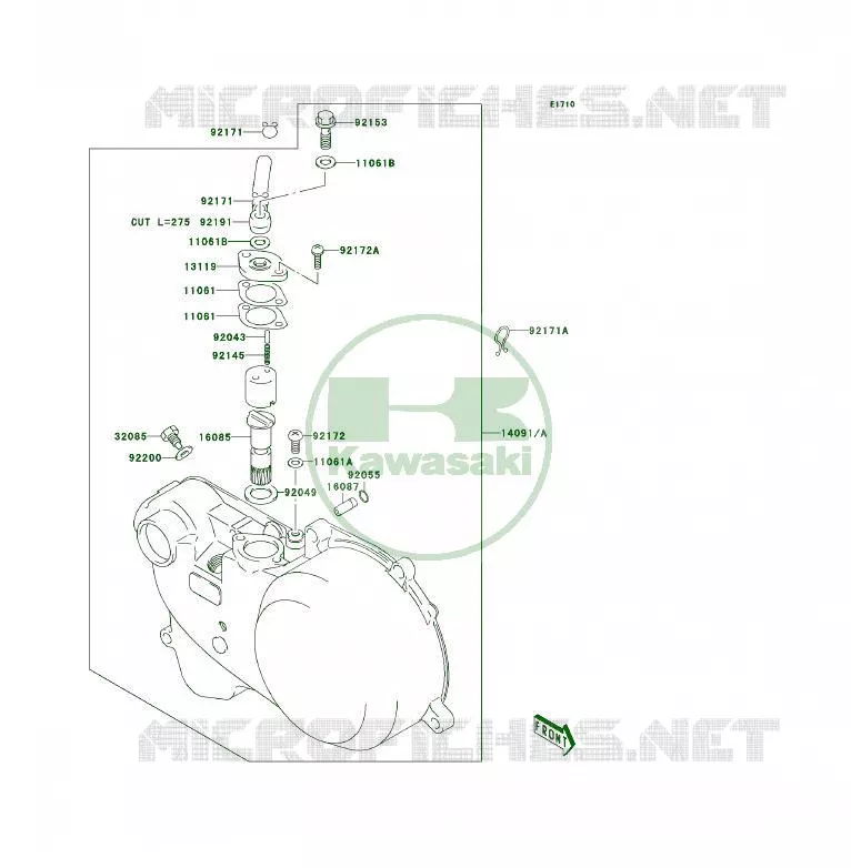 POMPE A HUILE/FILTRE &Agrave; HUILE Kawasaki QUAD 50 2004 KFX50  KSF50-A2
