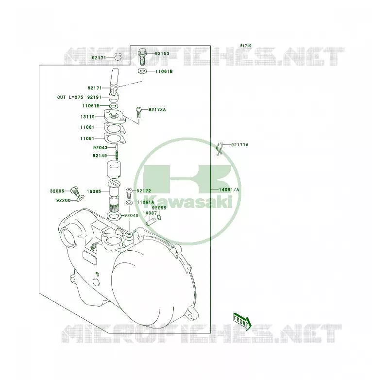 POMPE A HUILE/FILTRE &Agrave; HUILE Kawasaki QUAD 50 2005 KFX50  KSF50-A3