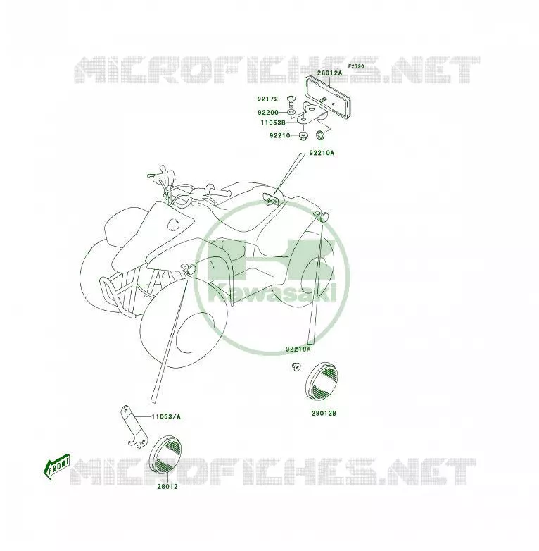 CATADIOPTRES(CN) Kawasaki QUAD 50 2006 KFX50  KSF50A6F