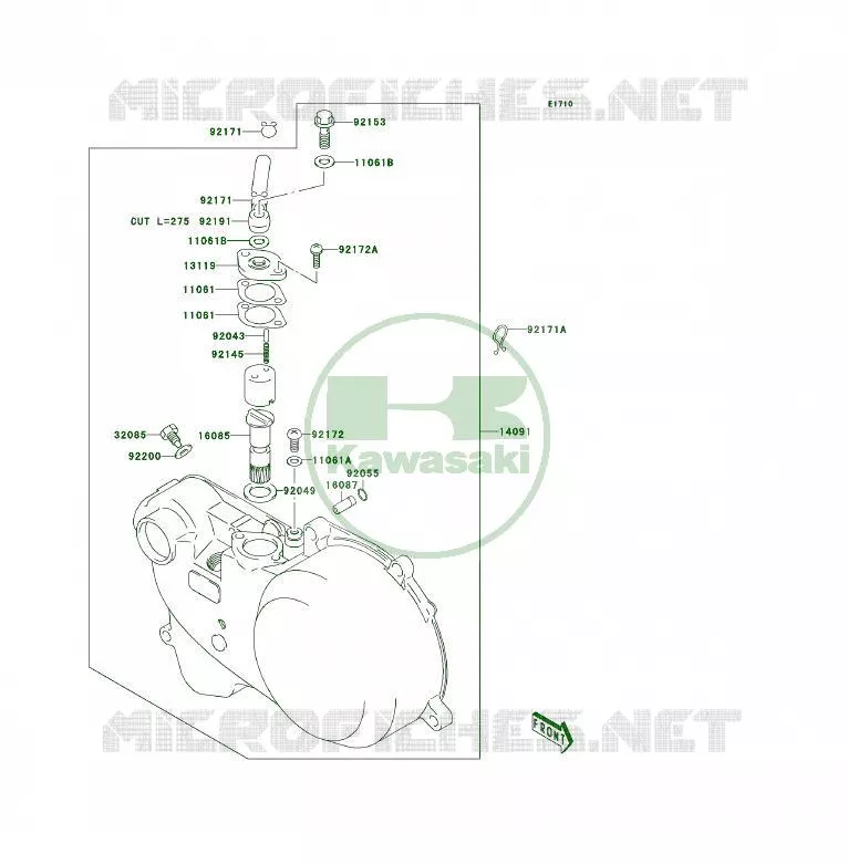 POMPE A HUILE/FILTRE &Agrave; HUILE Kawasaki QUAD 50 2006 KFX50  KSF50A6F