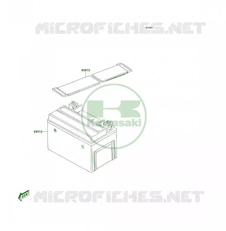 BATTERIE Kawasaki QUAD 50 2007 KFX50  KSF50B7F