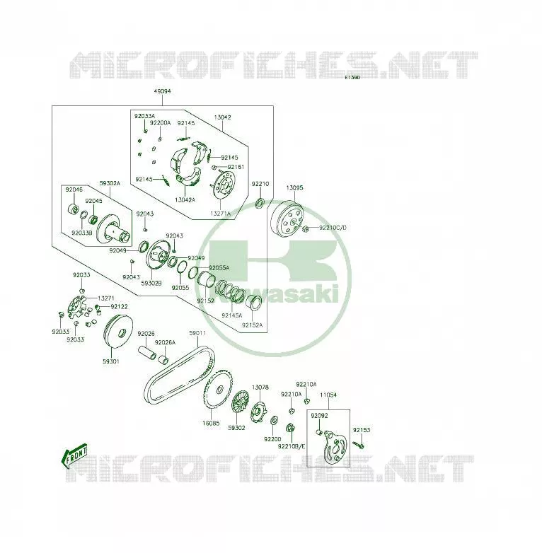 COURROIE Kawasaki QUAD 50 2013 KFX50  KSF50BDF