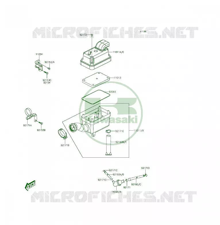 FILTRE A AIR Kawasaki QUAD 50 2014 KFX50  KSF50BEF