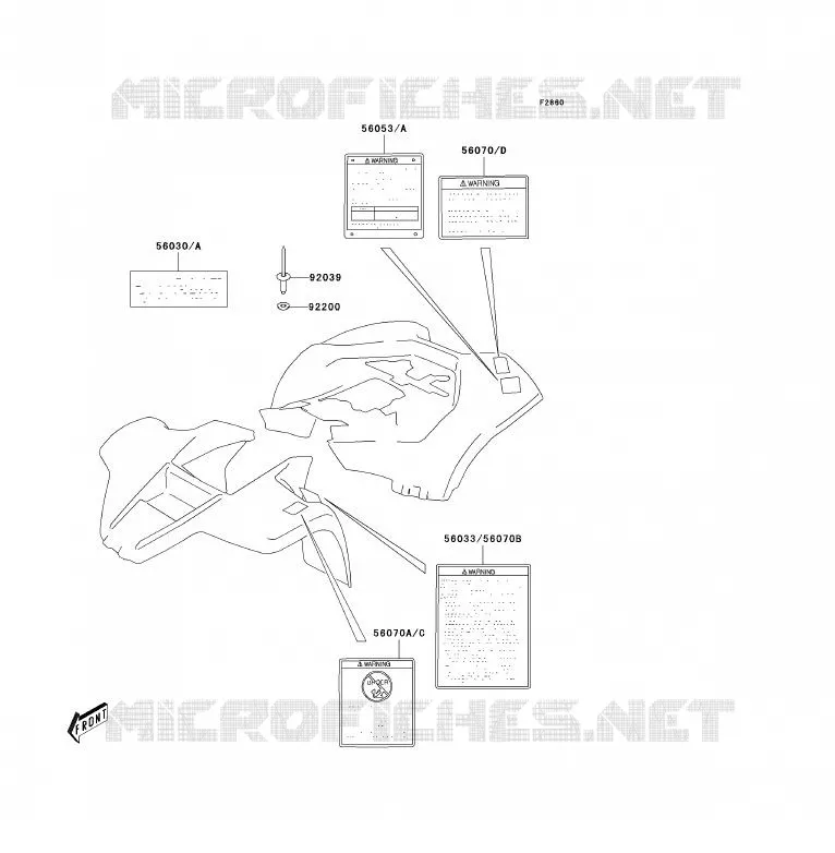 LABEL Kawasaki QUAD 80 2004 KFX80  KSF80-A2