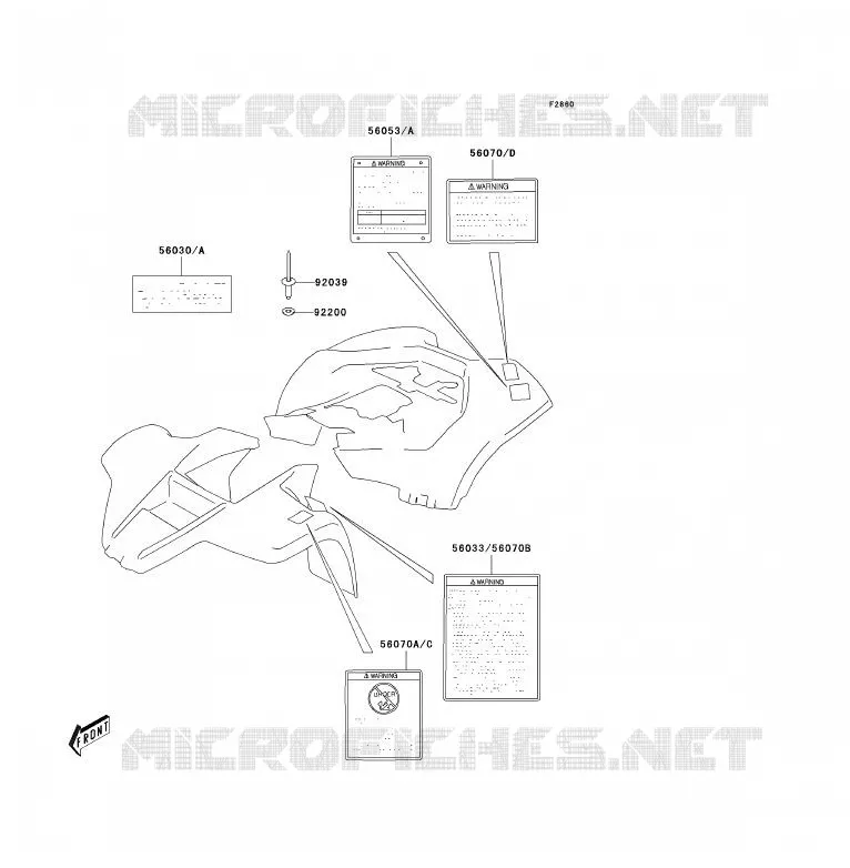 LABEL Kawasaki QUAD 80 2005 KFX80  KSF80-A3