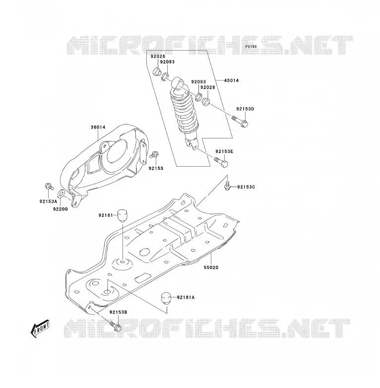 SUSPENSION ARRI&Egrave;RE Kawasaki QUAD 80 2005 KFX80  KSF80-A3