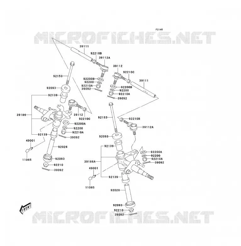 BRAS ARTICULE Kawasaki QUAD 80 2006 KFX80  KSF80A6F