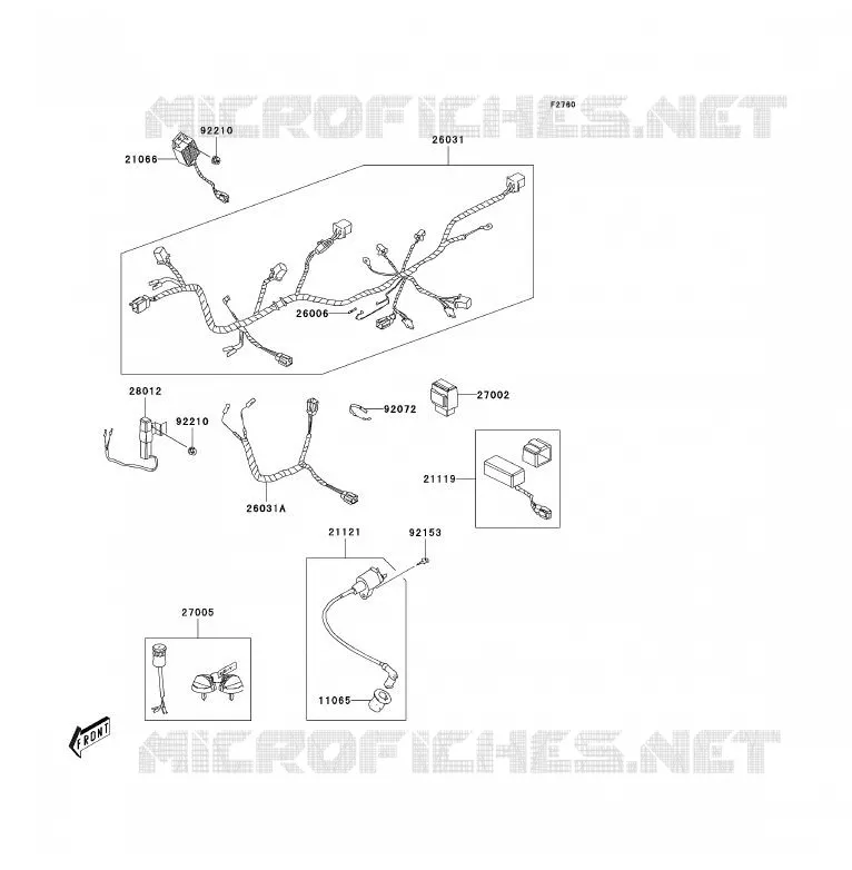 CHASSIS EQUIPMENT ELECTRIQUE Kawasaki QUAD 90 2007 KFX90  KSF90A7F