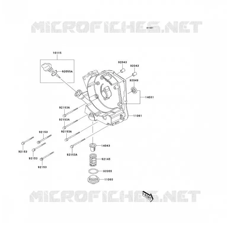 COUVERCLES MOTEUR Kawasaki QUAD 90 2007 KFX90  KSF90A7F