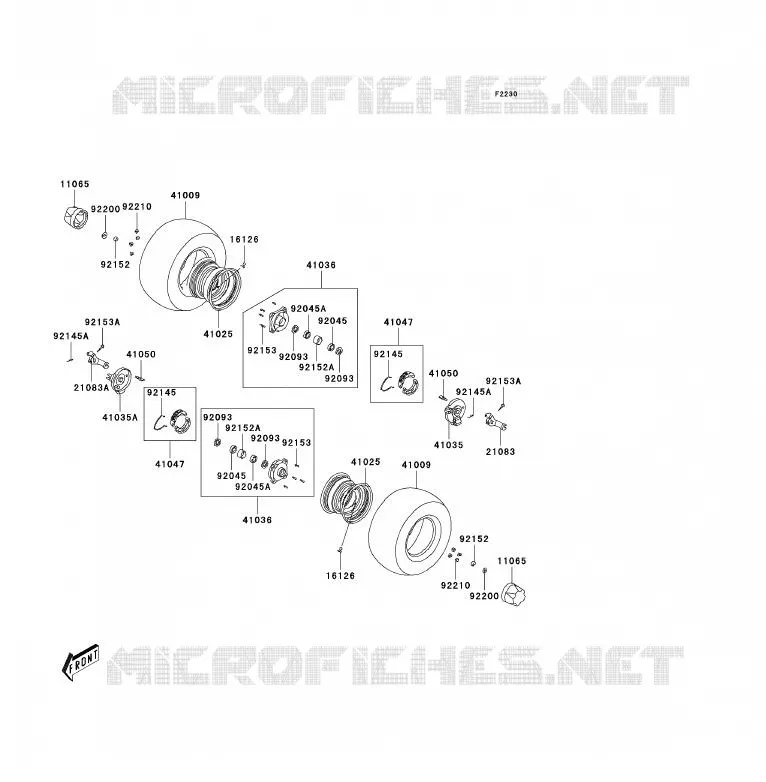 MOYEU AVANT Kawasaki QUAD 90 2007 KFX90  KSF90A7F