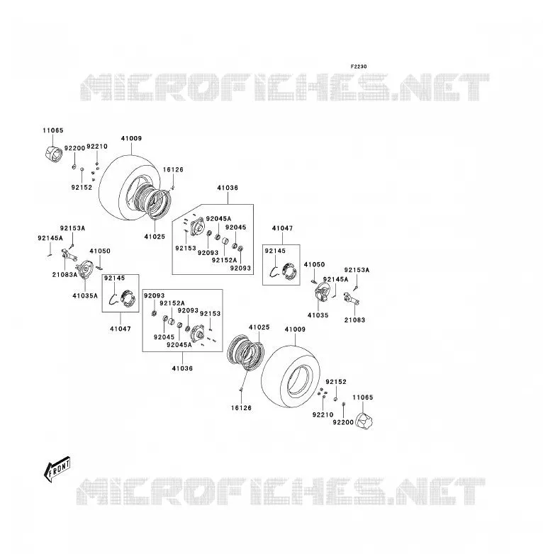 MOYEU AVANT Kawasaki QUAD 90 2007 KFX90  KSF90A7F