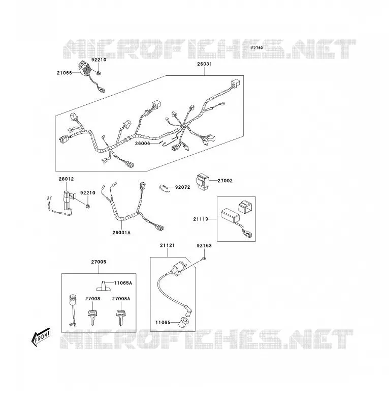 CHASSIS EQUIPMENT ELECTRIQUE Kawasaki QUAD 90 2007 KFX90  KSF90A7F