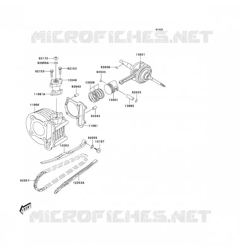 VILEBREQUIN/PISTON Kawasaki QUAD 90 2007 KFX90  KSF90A7F