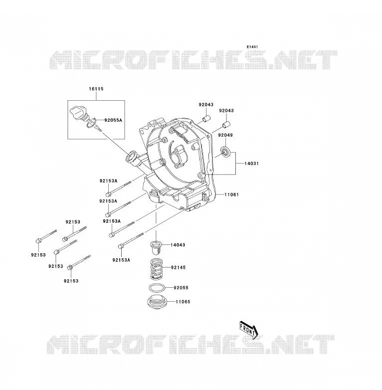 COUVERCLES MOTEUR Kawasaki QUAD 90 2008 KFX90  KSF90A8F
