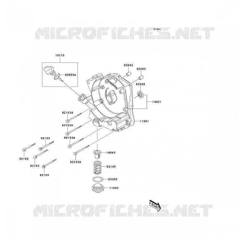 COUVERCLES MOTEUR Kawasaki QUAD 90 2008 KFX90  KSF90A8F