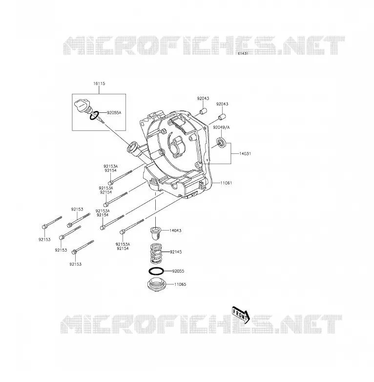 COUVERCLES MOTEUR Kawasaki QUAD 90 2012 KFX90  KSF90ACF