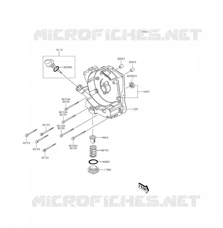 COUVERCLES MOTEUR Kawasaki QUAD 90 2015 KFX90  KSF90AFF