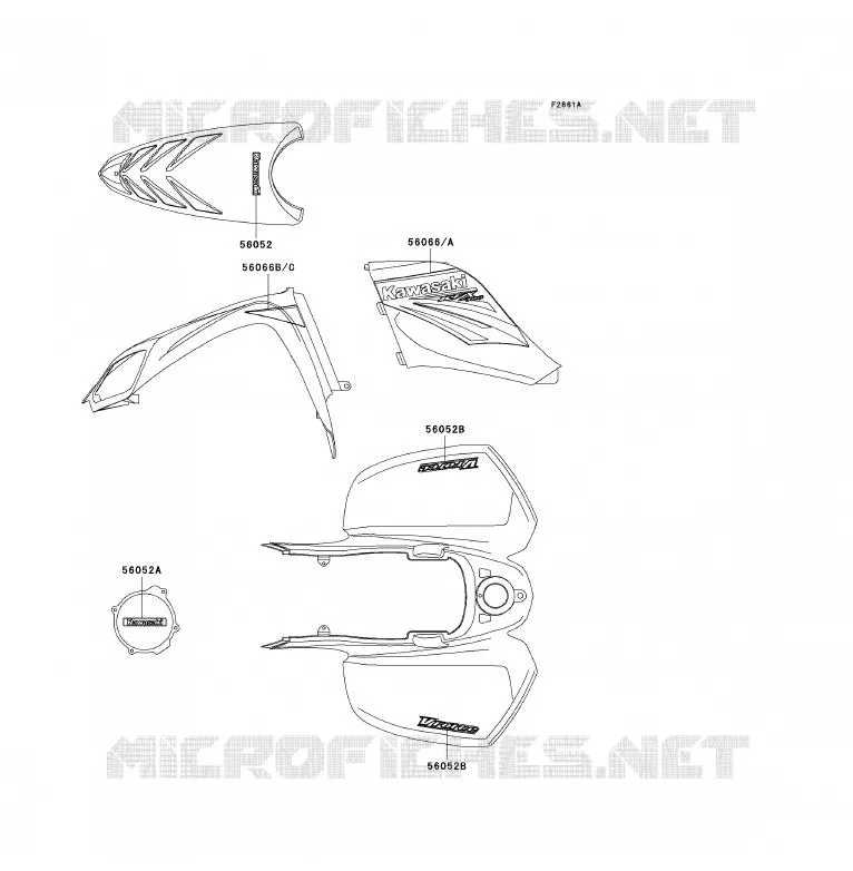 STICKER(GREEN) Kawasaki QUAD 700 2004 KFX700  KSV700-A1