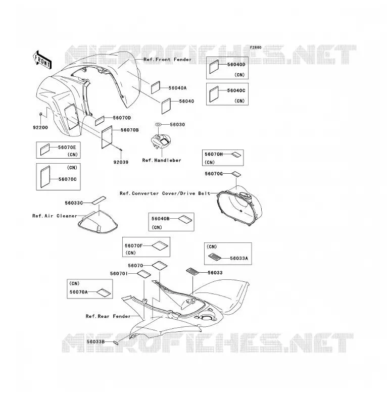 LABEL Kawasaki QUAD 700 2004 KFX700  KSV700-A1