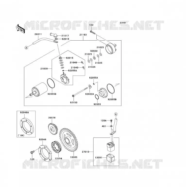 D&Eacute;MARREUR Kawasaki QUAD 700 2004 KFX700  KSV700-A1