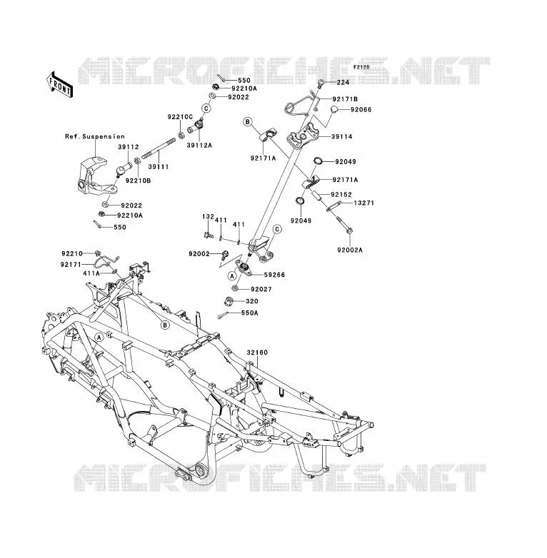 CH&Acirc;SSIS Kawasaki QUAD 700 2006 KFX700  KSV700A6F