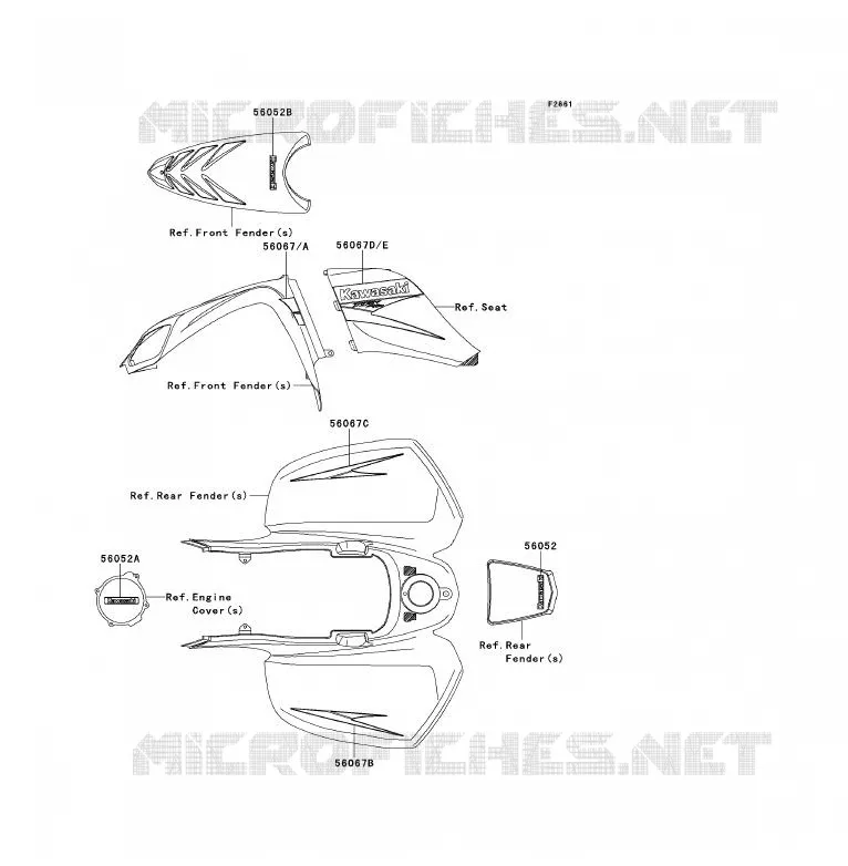STICKER Kawasaki QUAD 700 2006 KFX700  KSV700A6F