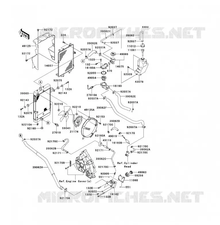 RADIATEUR Kawasaki QUAD 700 2007 KFX700  KSV700A7F