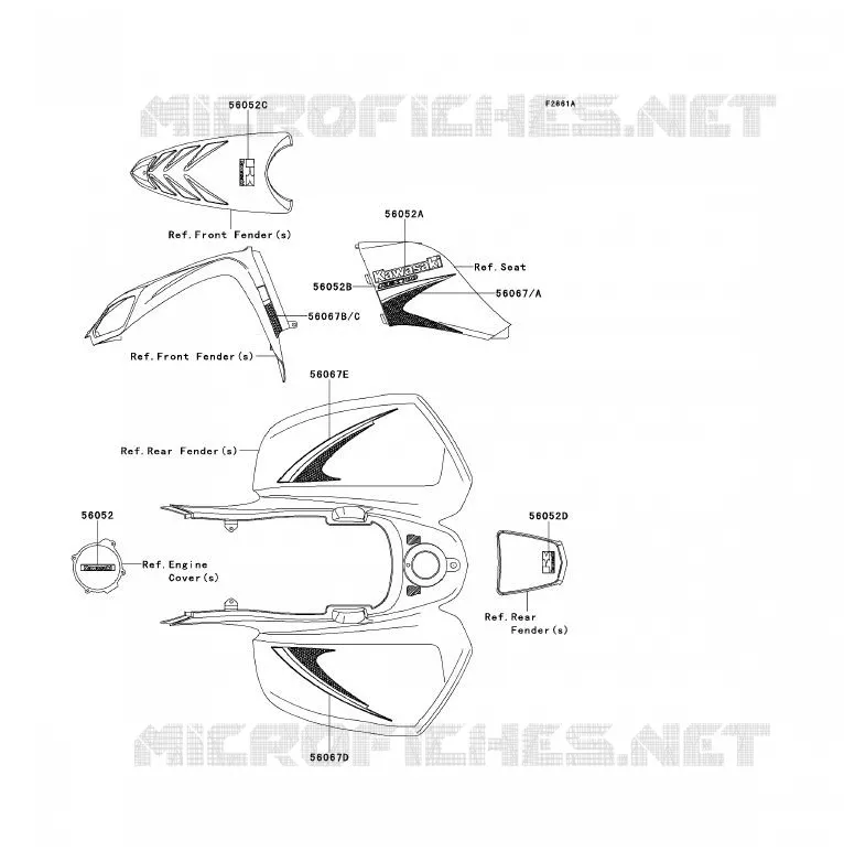 STICKER Kawasaki QUAD 700 2007 KFX700  KSV700A7F