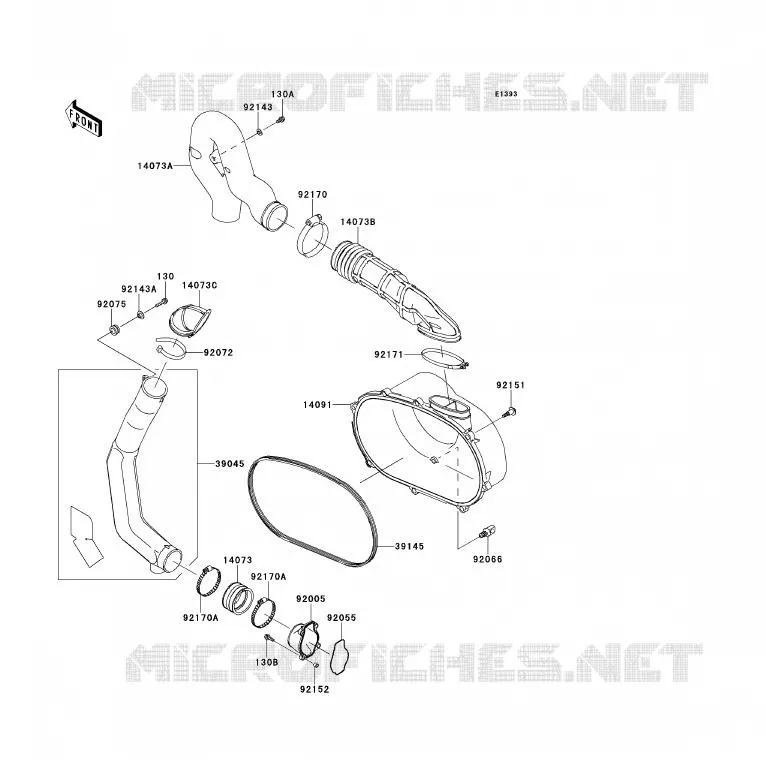 COUVERCLE CONVERTISSEUR Kawasaki QUAD 700 2007 KFX700  KSV700A7F