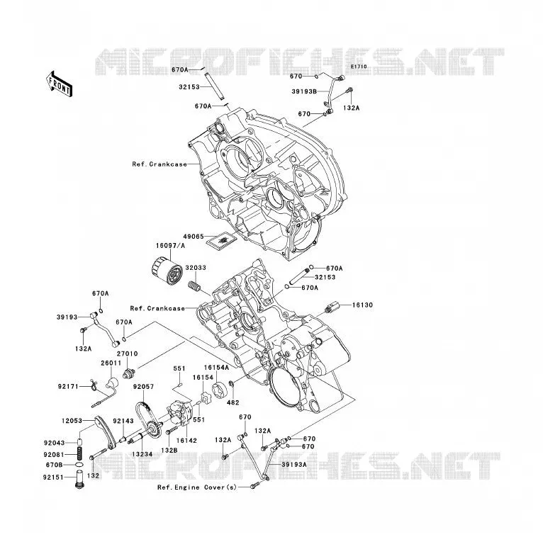 POMPE A HUILE/FILTRE &Agrave; HUILE Kawasaki QUAD 700 2008 KFX700  KSV700A8F