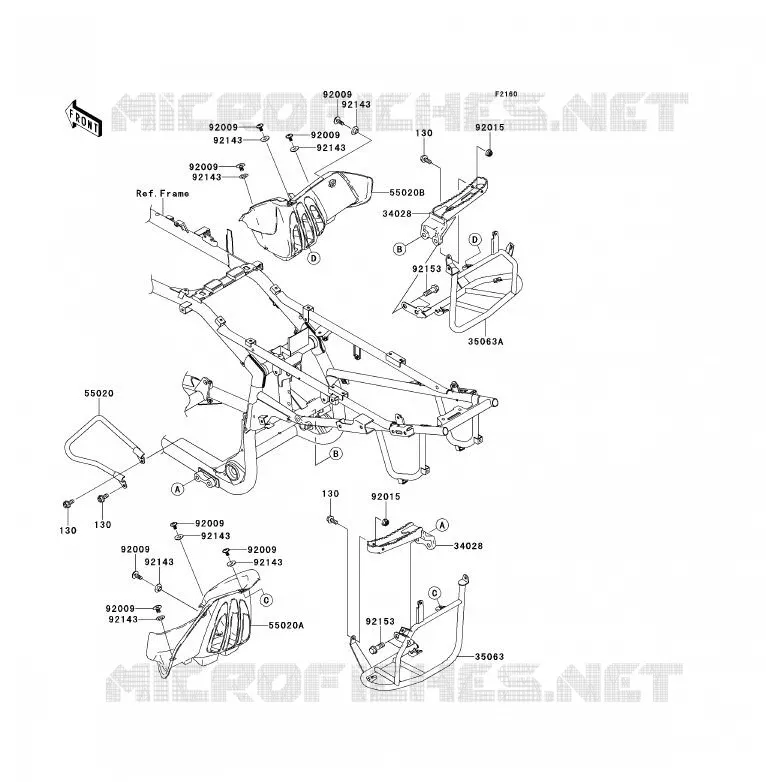 REPOSE PIED Kawasaki QUAD 700 2011 KFX700  KSV700ABF