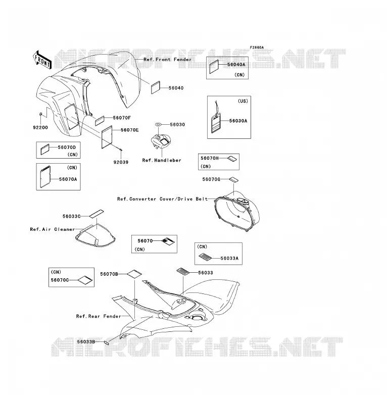 LABEL Kawasaki QUAD 700 2005 KFX700  KSV700-B2