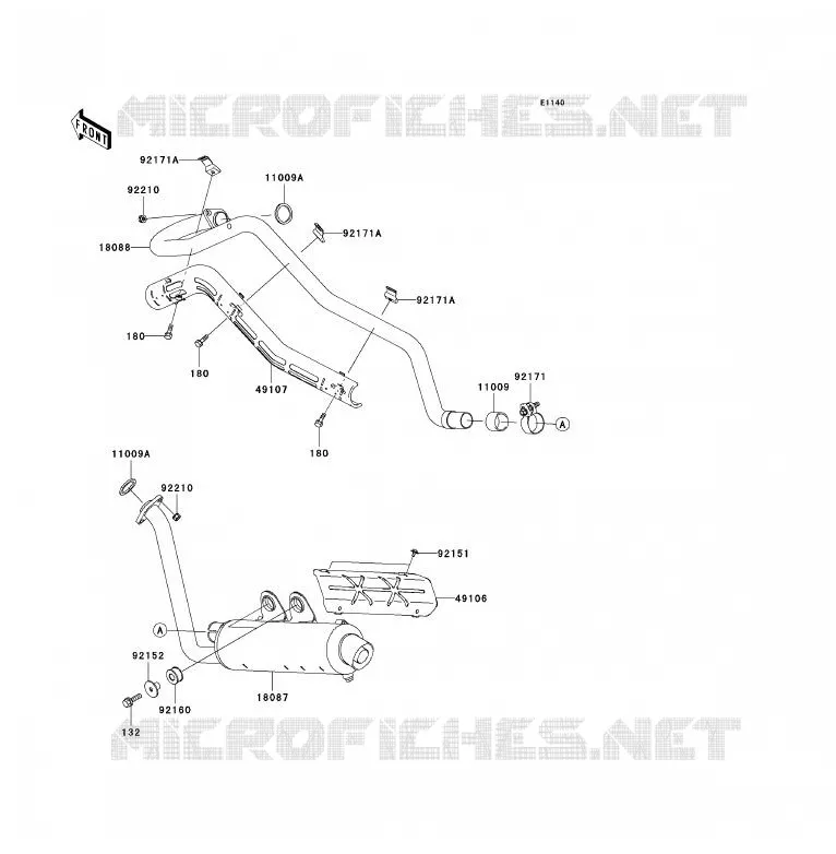 &Eacute;CHAPPEMENT Kawasaki QUAD 700 2006 KFX700  KSV700B6F
