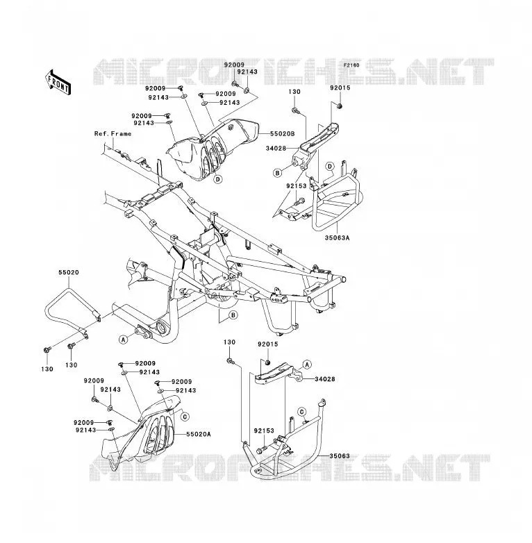 REPOSE PIED Kawasaki QUAD 700 2007 KFX700  KSV700B7F
