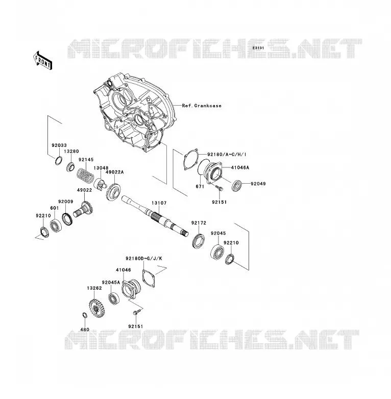 PIGNON CONIQUE AVANT Kawasaki QUAD 700 2011 KFX700  KSV700BBF