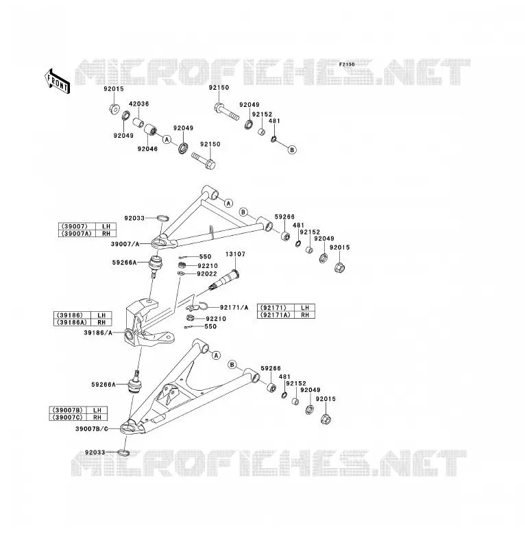 SUSPENSION Kawasaki QUAD 700 2011 KFX700  KSV700BBF