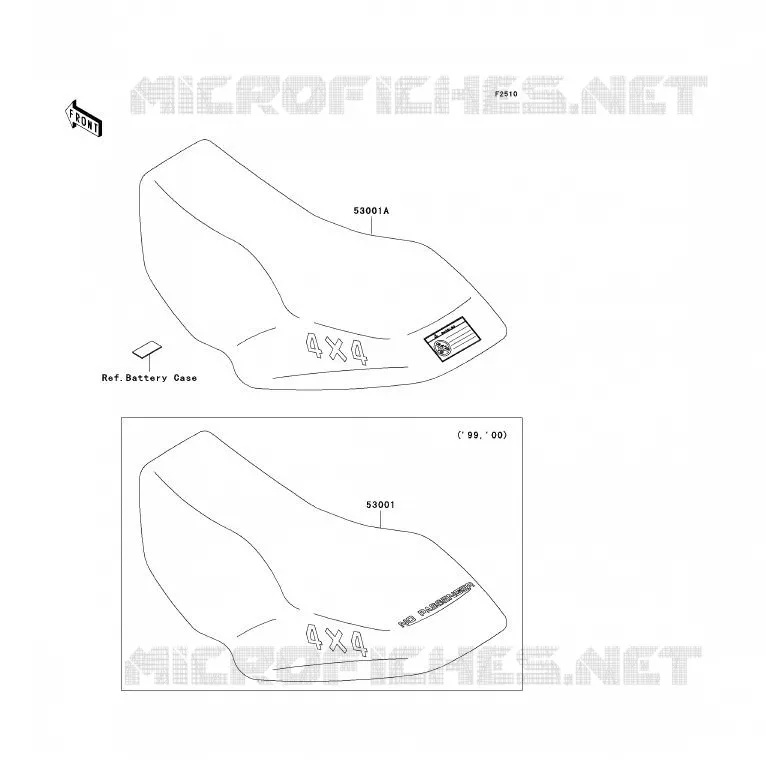 SELLE Kawasaki QUAD 300 2000 KVF300 4X4  KVF300-A2