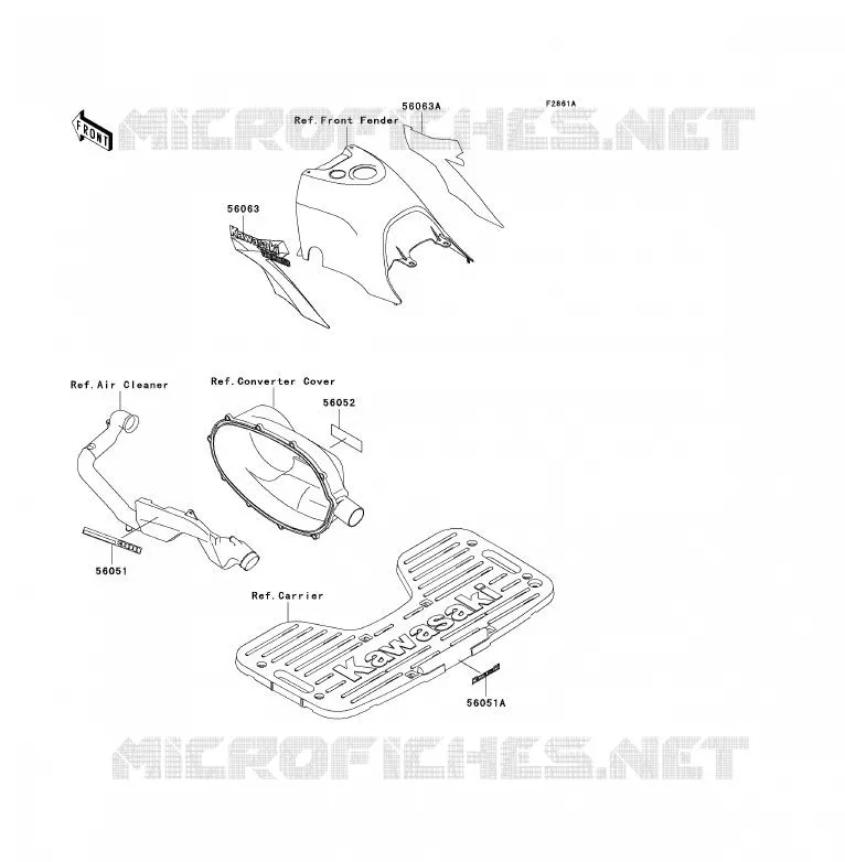 STICKER(GREEN)(AS) Kawasaki QUAD 300 2000 KVF300 4X4  KVF300-A2